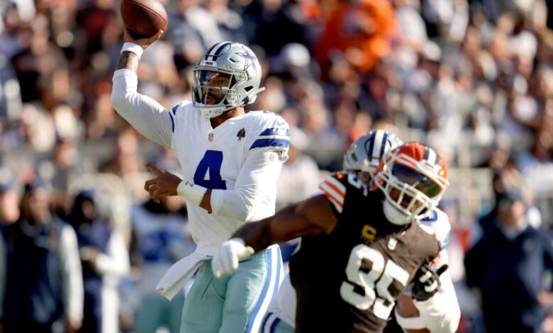 Dallas Cowboys vs Cleveland Browns Match Player Stats