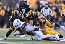 Iowa Hawkeyes football vs Northwestern Wildcats football match player stats